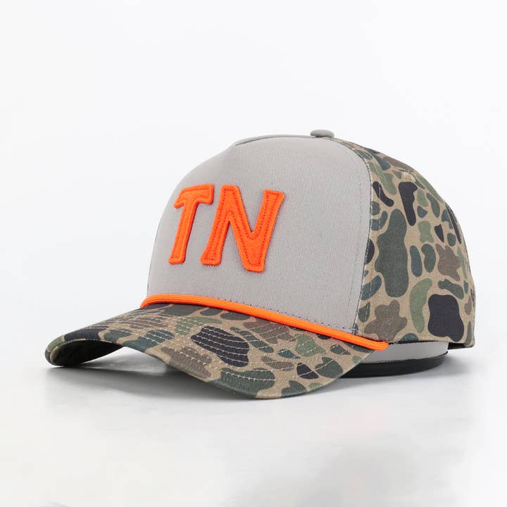 Tennessee Outfitters - Wholesale Baseball Cap - Unisex - Tennessee "TN Hat" in TENNâ„¢ Camo & Smokey Gray