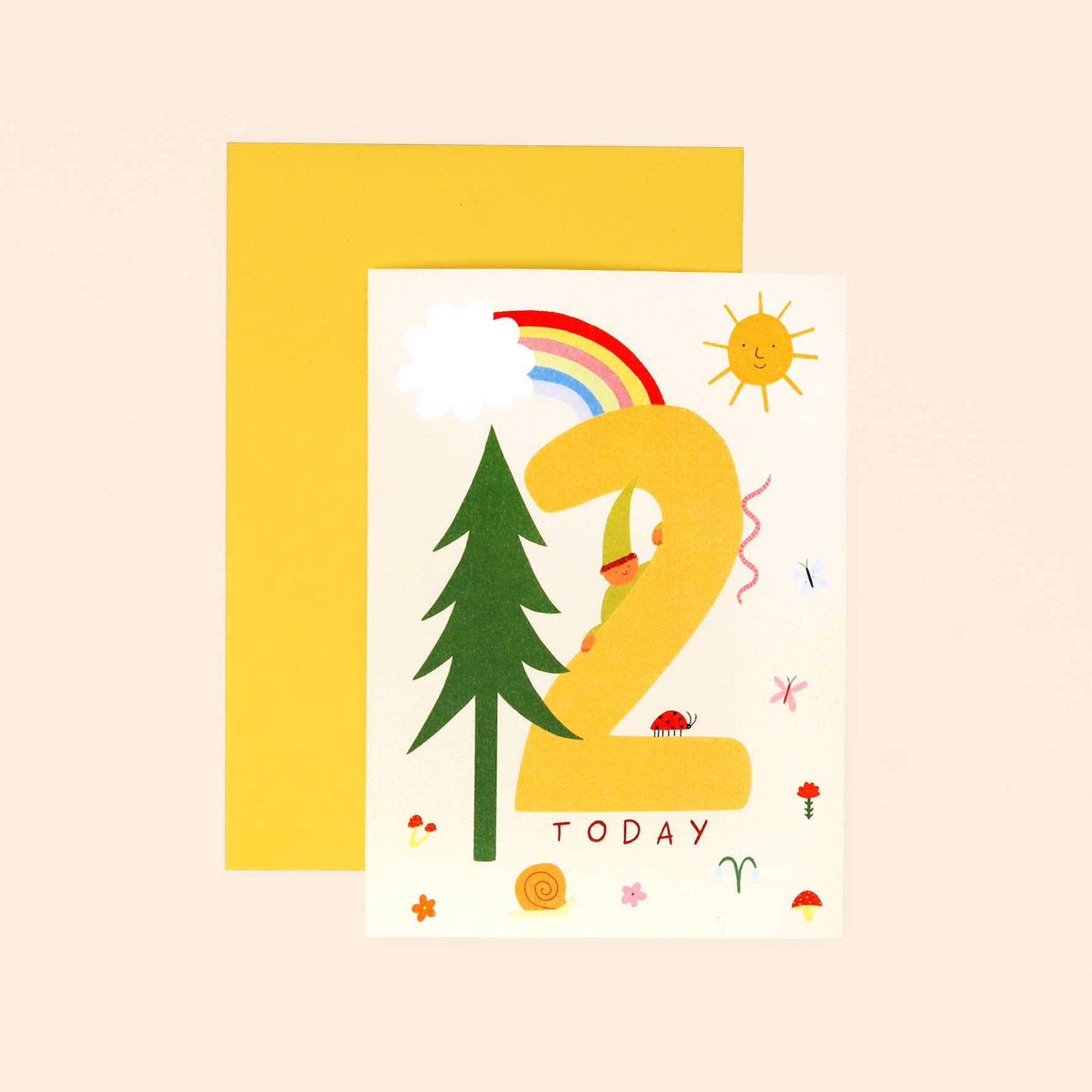 Little Black Cat Illustrated Goods - Wholesale Birthday Card - Age 2 Birthday Card | Number Card | Kids Birthday Card | Two3