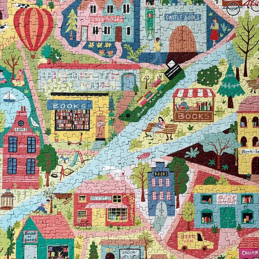 Puzzle Weekend – wholesale Pussel - Vuxen – Book Lover's Town pussel med 1000 bitar1