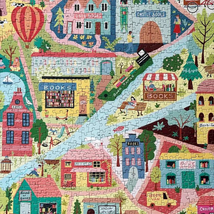 Puzzle Weekend – Engroshandel Puslespil - Voksen – Book Lover's Town puslespil med 1000 stykker1