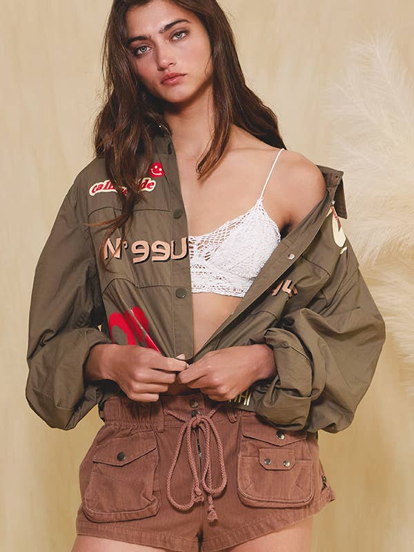 BUCKETLIST - Wholesale Shorts – Women’s - IP5361 Cargo Style Utility Slouchy Solid Shorts18