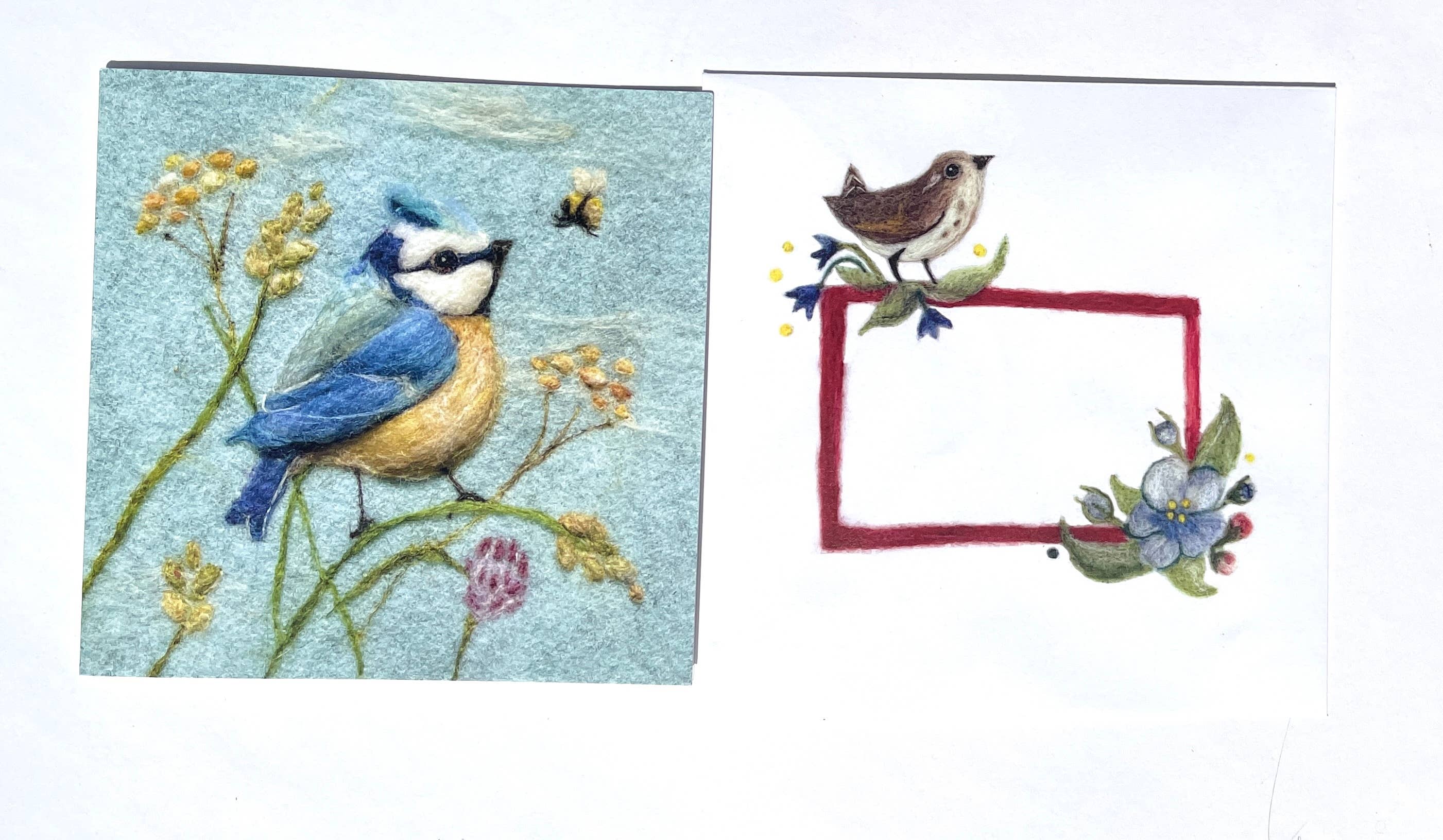 Sweet Liberty Belle - Wholesale Everyday Greeting Card - Blue Tit Greeting Card - Print of felt artwork6