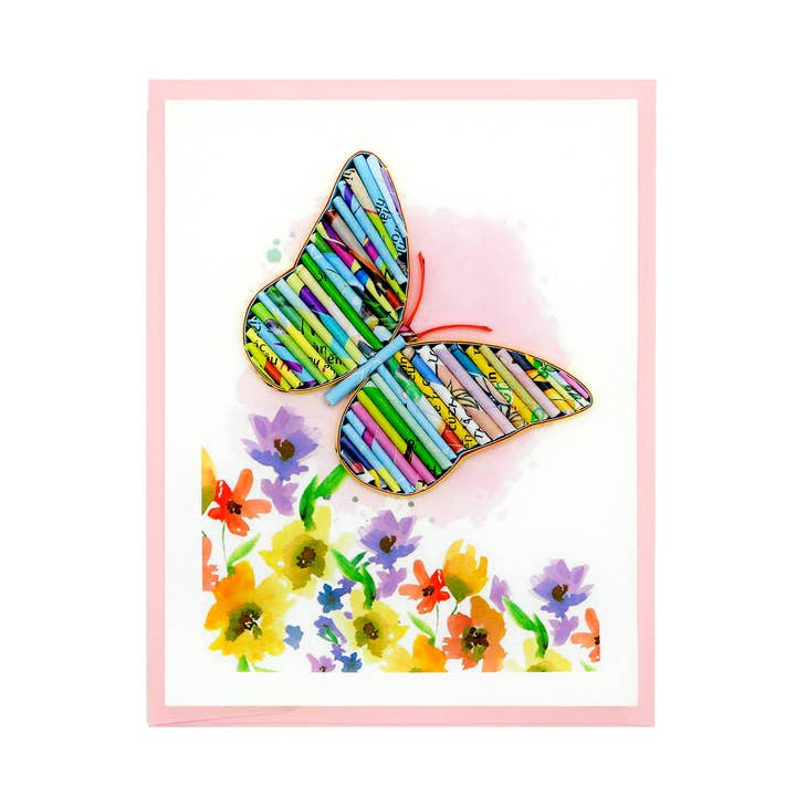 Loving Nature - Wholesale Everyday Greeting Card - Upcycled Handmade Card - Crafted by Disadvantaged Artisans