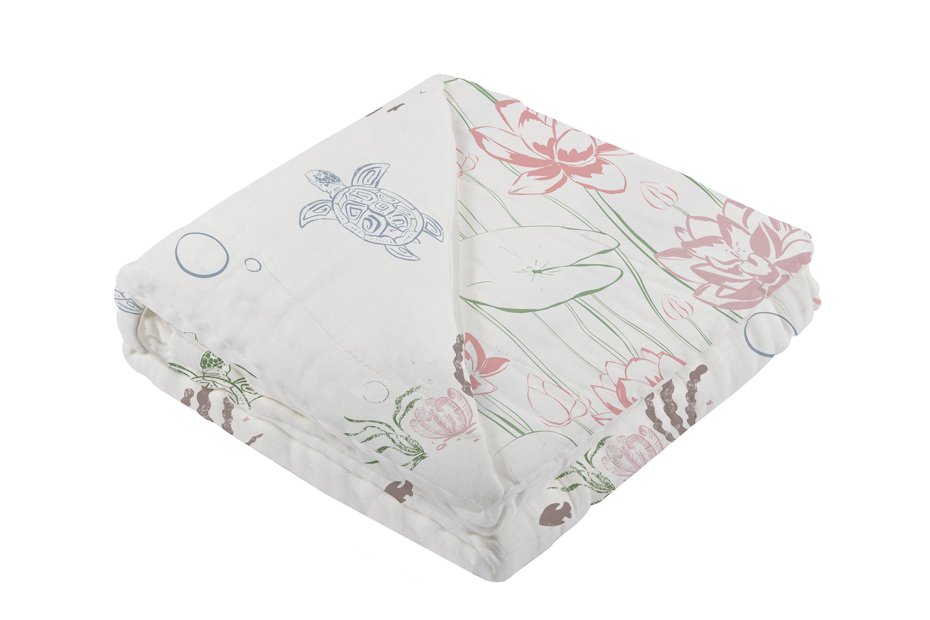 Newcastle Classics - Wholesale Bedding Blanket - Kids & Baby - Turtles and Water Lily Newcastle Blanket3