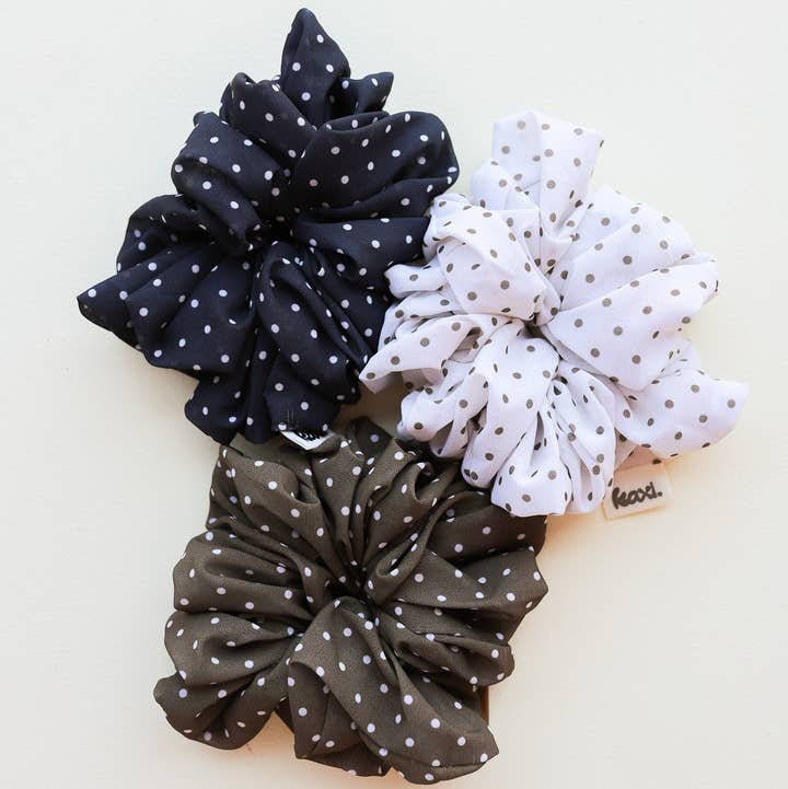 KAXI - Wholesale Scrunchie - Women's - POLKA DOT OVERSIZED SCRUNCHIE12