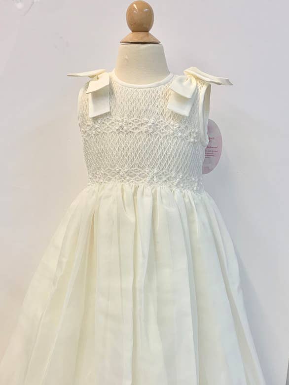 361580 Elegant Ivory Sleeveless Smocked Dress for wholesale by Will'beth