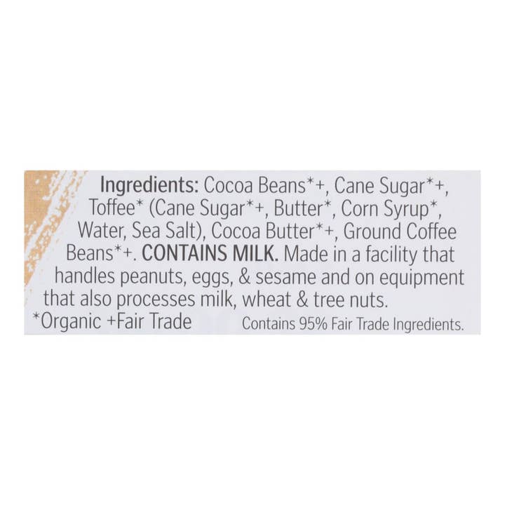 Everyday Supply Co - Wholesale Chocolate Bar - Theo Chocolate - Bar Coffee Toffee 70% - Case of 12 - 3 OZ2