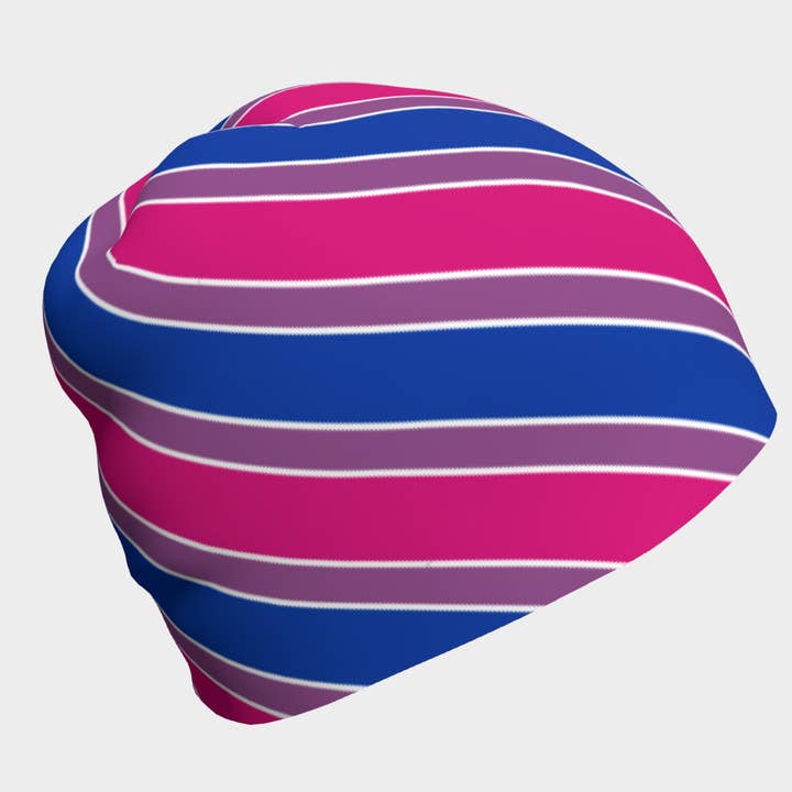 Ninja Ferret Art - Wholesale Beanie - Unisex - Bisexual Candycane Striped Beanie