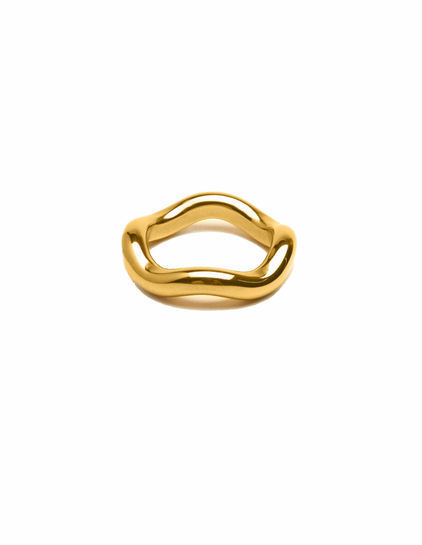 Nordic Muse – wholesale Band/stacked ring – Gold Chunky Irregular Band Ring, Waterproof9