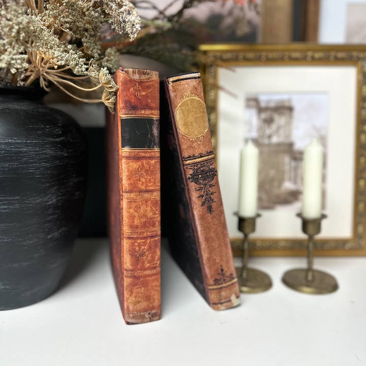 The House of Elements - Wholesale Decorative Tabletop Object - Vintage Inspired Fabric Wrapped Books8