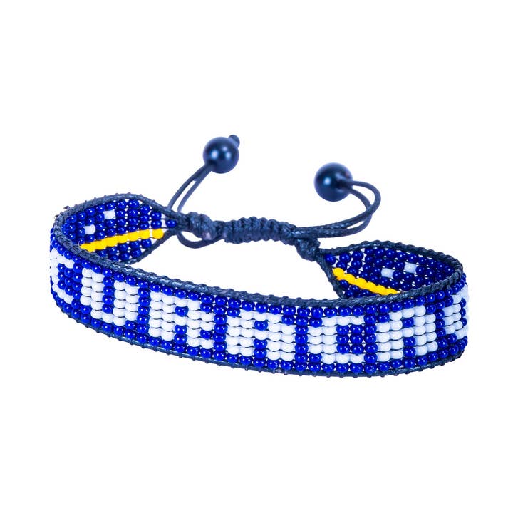 Curaçao Flag Beaded Bracelet – Handmade Adjustable Boho Wristband | World Cup 2026 Soccer Fan Gear | Support Team Curaçao | Gift for Men & Women for wholesale by Fahari Luxury