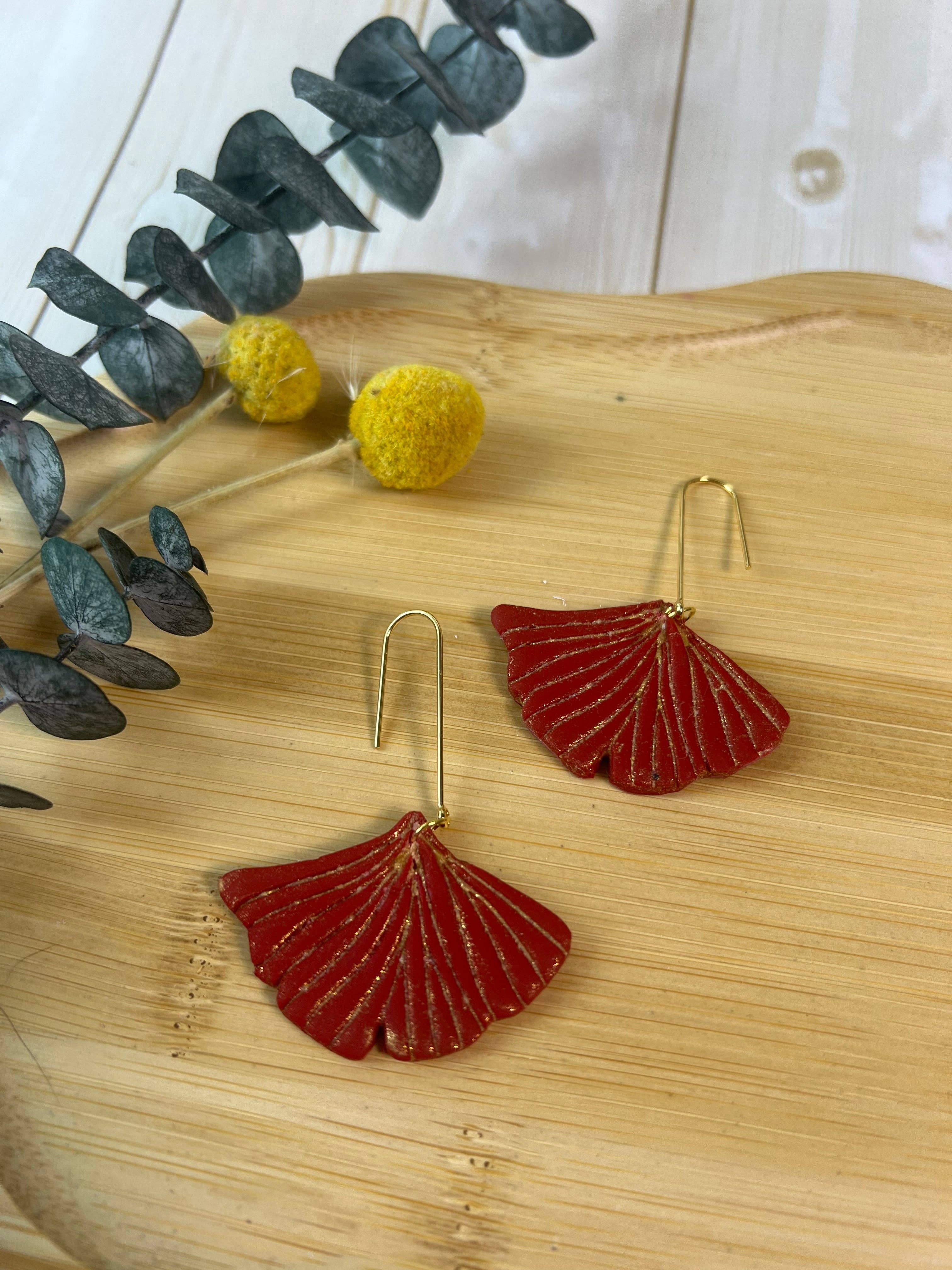 Asa&Rae - Wholesale Dangle Earrings - Ginkgo Leaf Dangle5
