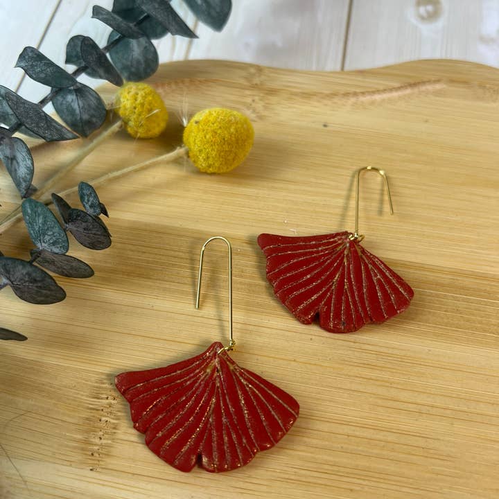 Asa&Rae - Wholesale Dangle Earrings - Ginkgo Leaf Dangle5
