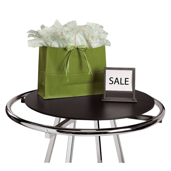 Store Supply Warehouse - Wholesale Retailer Display - Accessories - Black Wood Round Clothing Rack Topper