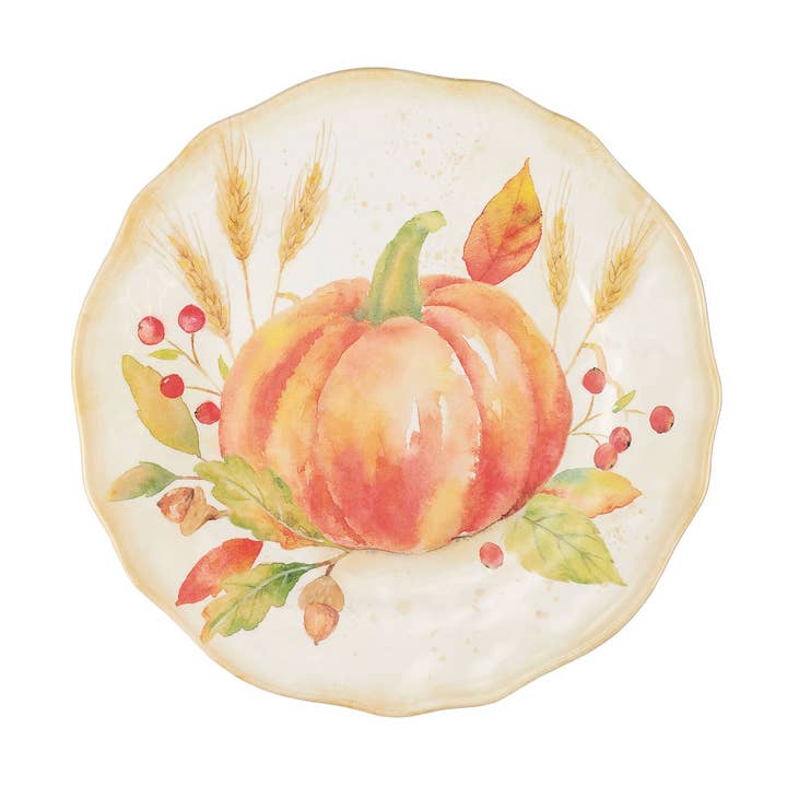 Harvest Pumpkin 8.75" Melamine Plate for wholesale by Supreme Housewares