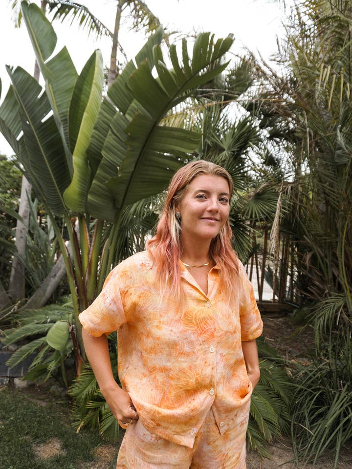 by kvp - Wholesale Button Down Shirt - Women's - Gilroy Shirt in Funky Fungi1