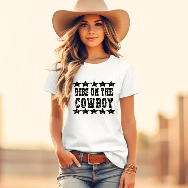 Dibs on the Cowboy Graphic Tee for wholesale by Urban Edge Co.
