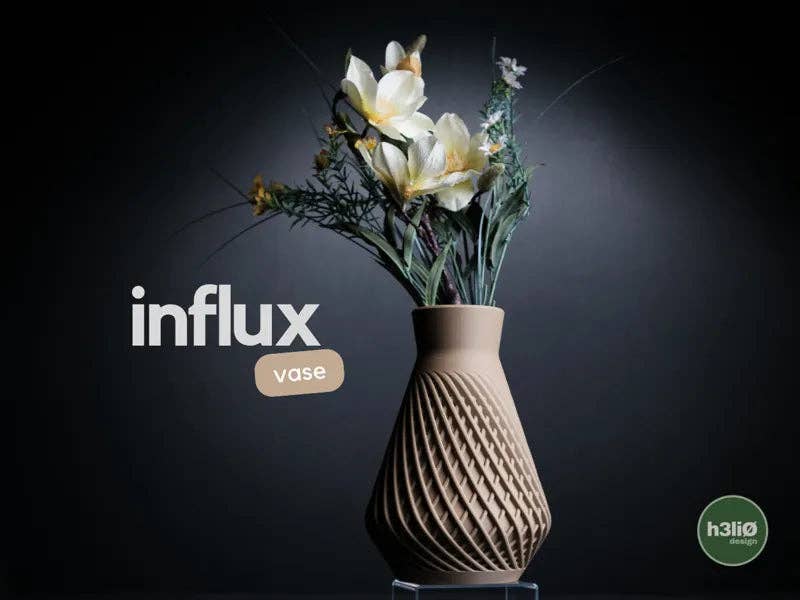 Preneel3dUniverse - Wholesale Vase - Influx Vase β 3D Printed Modern Flowing Design for Elegant Decor