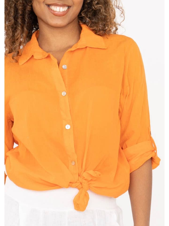 LINEN & COTTON HOUSE – wholesale Tröja med knappar – Dam – BUNDEN BOMULLSSKJORTA 42602 6