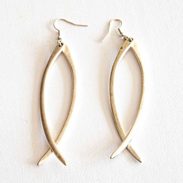 Loops silver plated Earrings for wholesale by Silk Wool and Bijoux