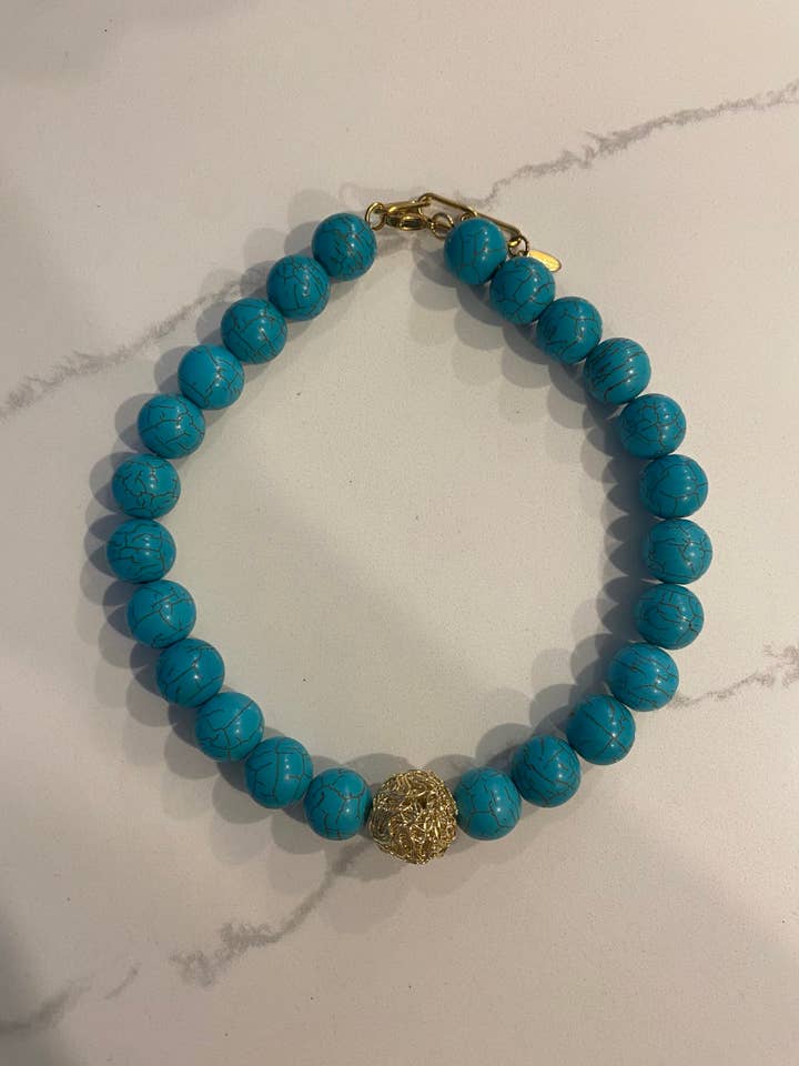 LOLA turkos halsband för wholesale av Shaker Jewels