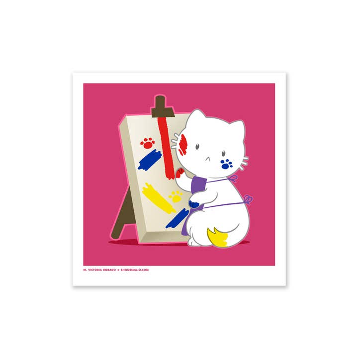 Art Print Sassy Kitties Artist Cat for wholesale by SHOURIMAJO