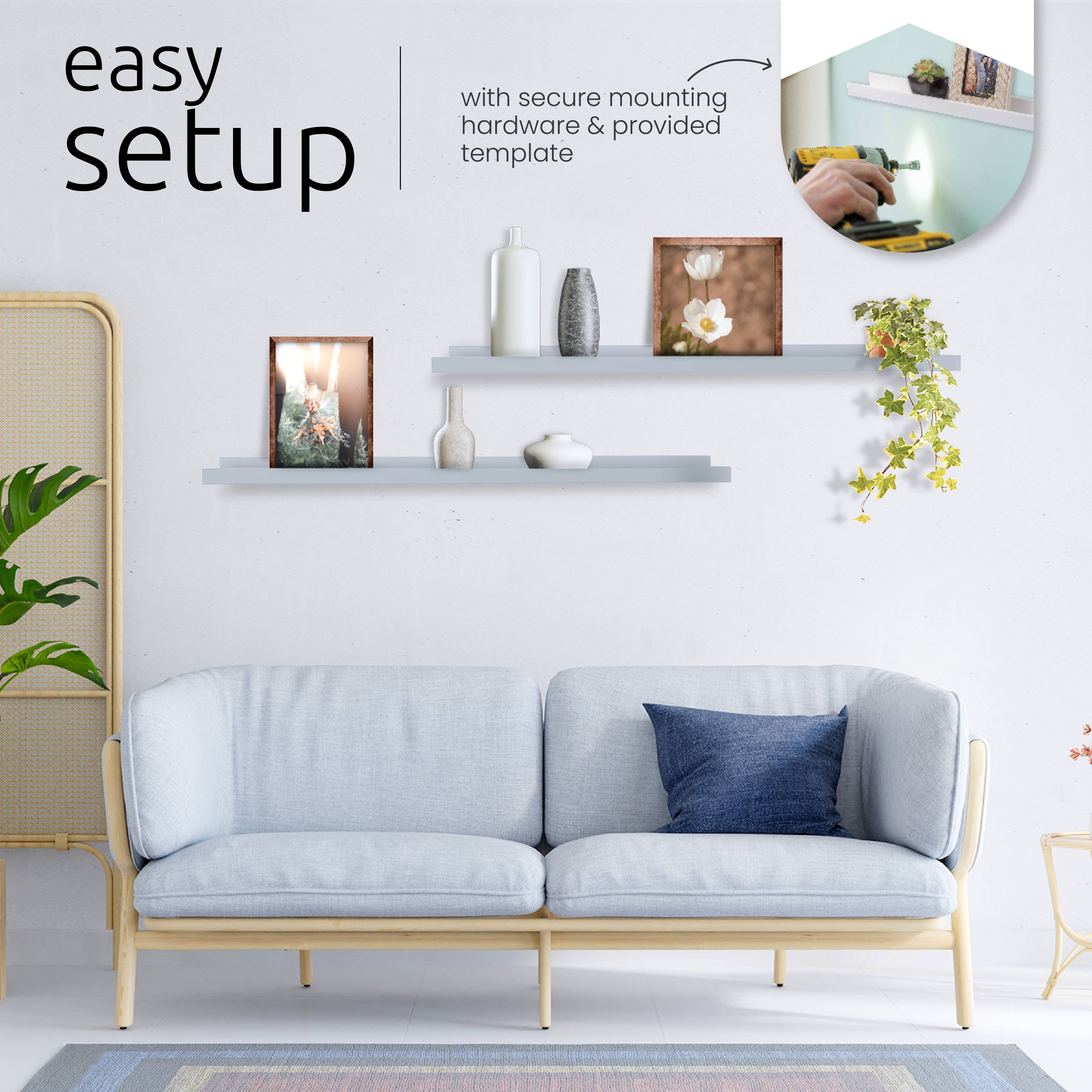 Kiera Grace - Wholesale Wall Mounted Shelf - Kiera Grace Engineered Wood Floating Edge Shelves19