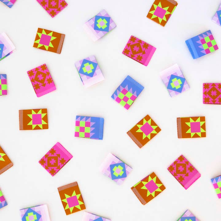 Sarah Hearts - Wholesale Craft Sewing Kit - Then Came June Quilt Block Multipack- Woven Sewing Labels