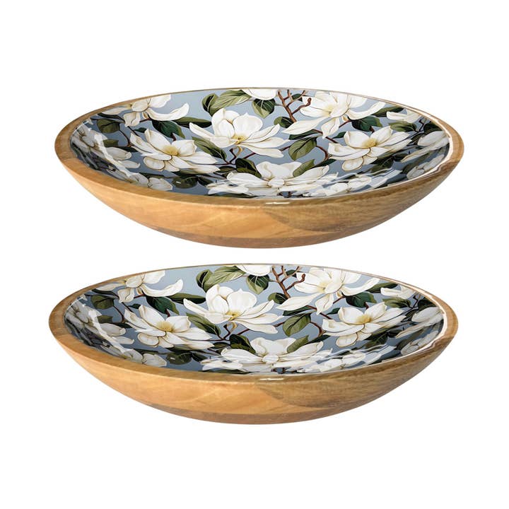 Magnolia Shallow Bowl (10" in Pack of 2) 5-26-B PREORDER for wholesale by My Casita