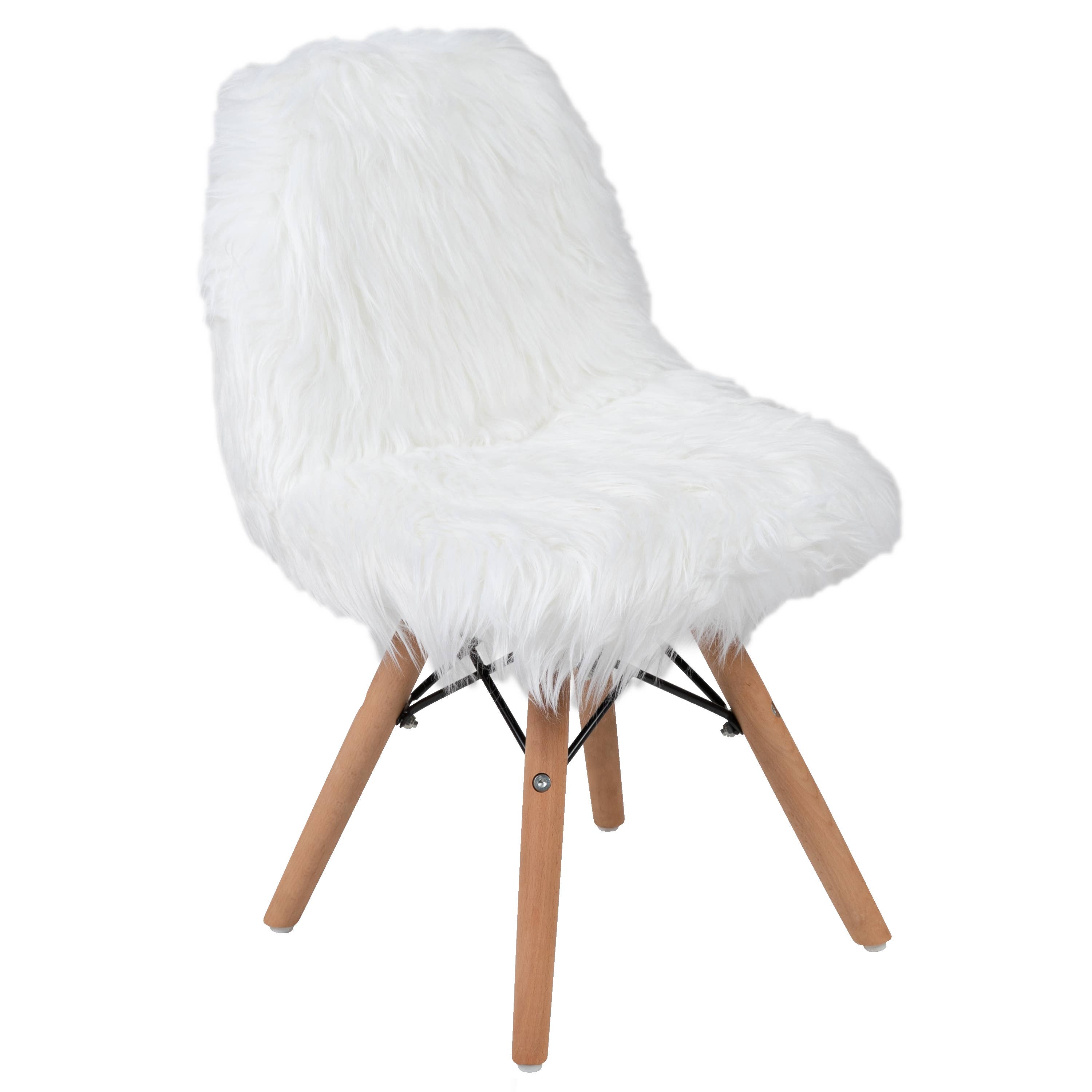 Kids Shaggy Dog White Accent Chair - Desk Chair for wholesale on Faire1
