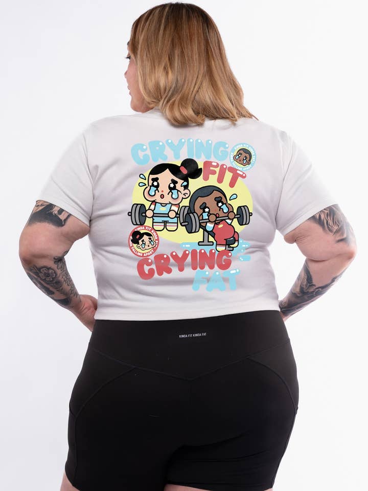 Gråtande Passform Gråtande Fet Damers Boxy T-shirt för wholesale av Kinda Fit Kinda Fat