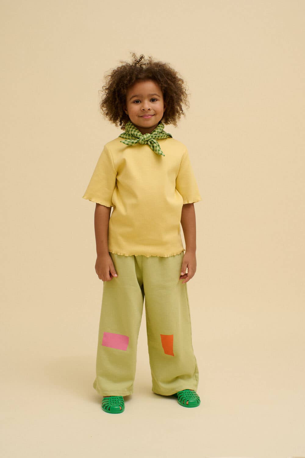 Vert PANTALON EN COTON BIOLOGIQUE CONFETTI en vente sur Faire0