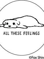 BUTTON: ALL THESE FEELINGS for wholesale by Ephemera