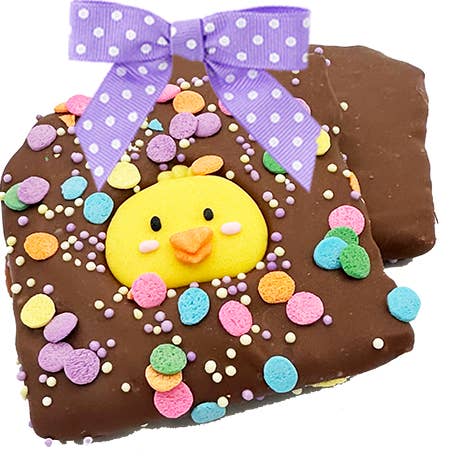 Craquelins Graham enrobés de chocolat de Pâques pour la vente par David Bradley Chocolatier