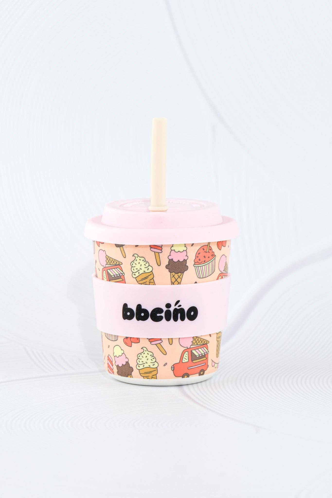 BBcino - Wholesale Drinking glass/cup – Kids & Baby - Scoops in Pink Kids Keep Cup - 240ml (STRAW INCLUDED)2