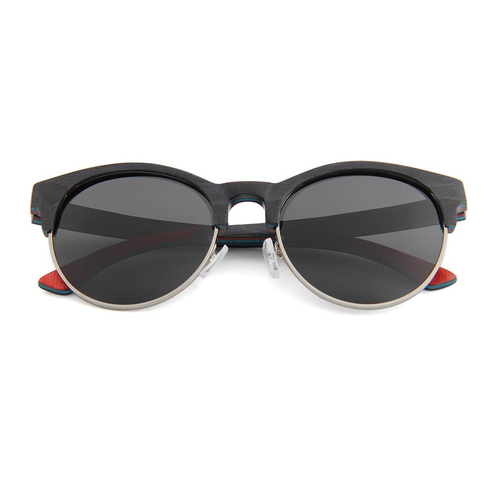 WUDN Handcrafted - Vendita all'ingrosso Occhiali da sole - Unisex - Skatedeck Riciclato 1/2 Legno, Occhiali da sole Corrimano (2 Modelli)0