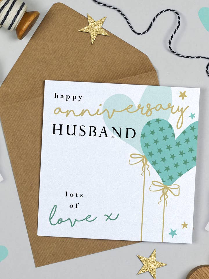 Palloncino a forma di cuore Anniversario Marito per la vendita all'ingrosso da parte di Michelle Fiedler Design