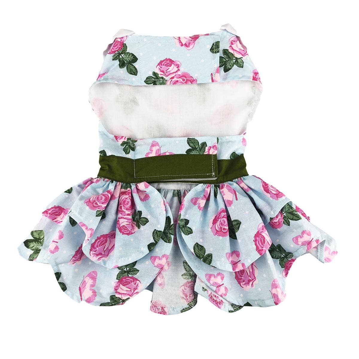 Doggie Design - Wholesale Pet Dress - Dog - Pink Rose Dog Harness Dress w/ Matching Leash1