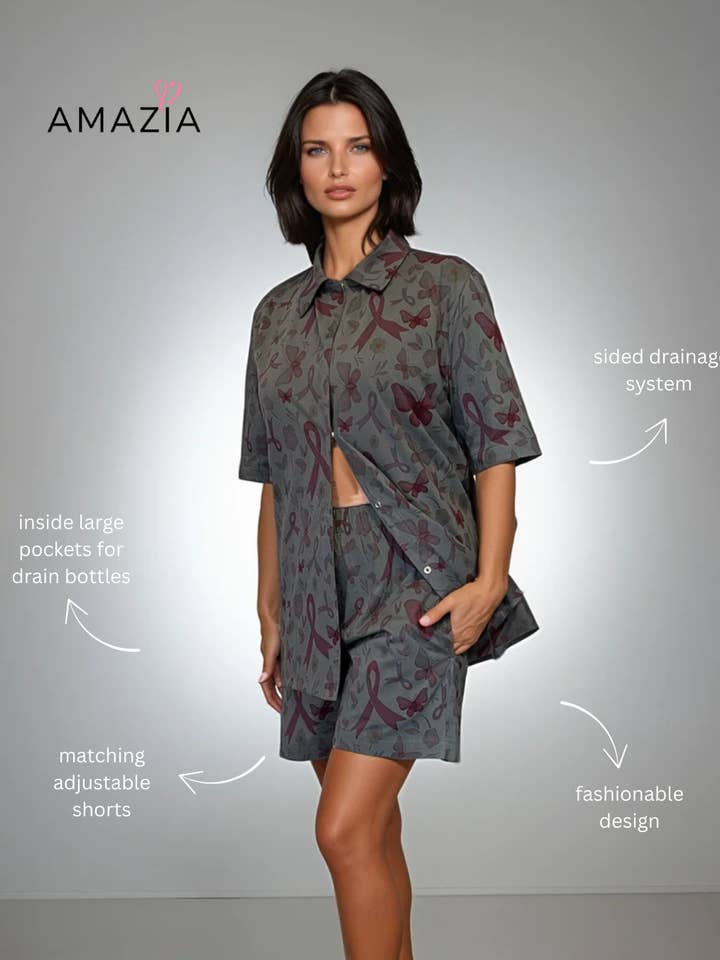 Bajabella - Venta al por mayor Conjunto de ropa cómoda - Mujer - Conjunto de ropa de estar en casa con bolsillos de drenaje interior y pantalones cortos, pijamas1