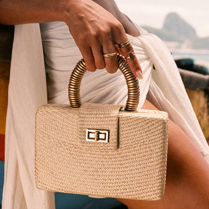 Creme & Guld Clutch | Festtaske til Ferie | Spa & Resort Stil for engroshandel hos Soli & Sun