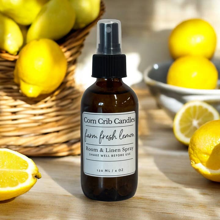 Farm Fresh Lemon - Room + Linen Spray for wholesale by CORN CRIB CANDLES