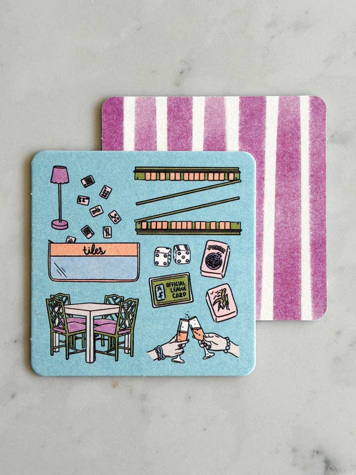 Mahjong Essentials — sous-verres jetables, lot de 12 pour la vente par Thirteenwinks