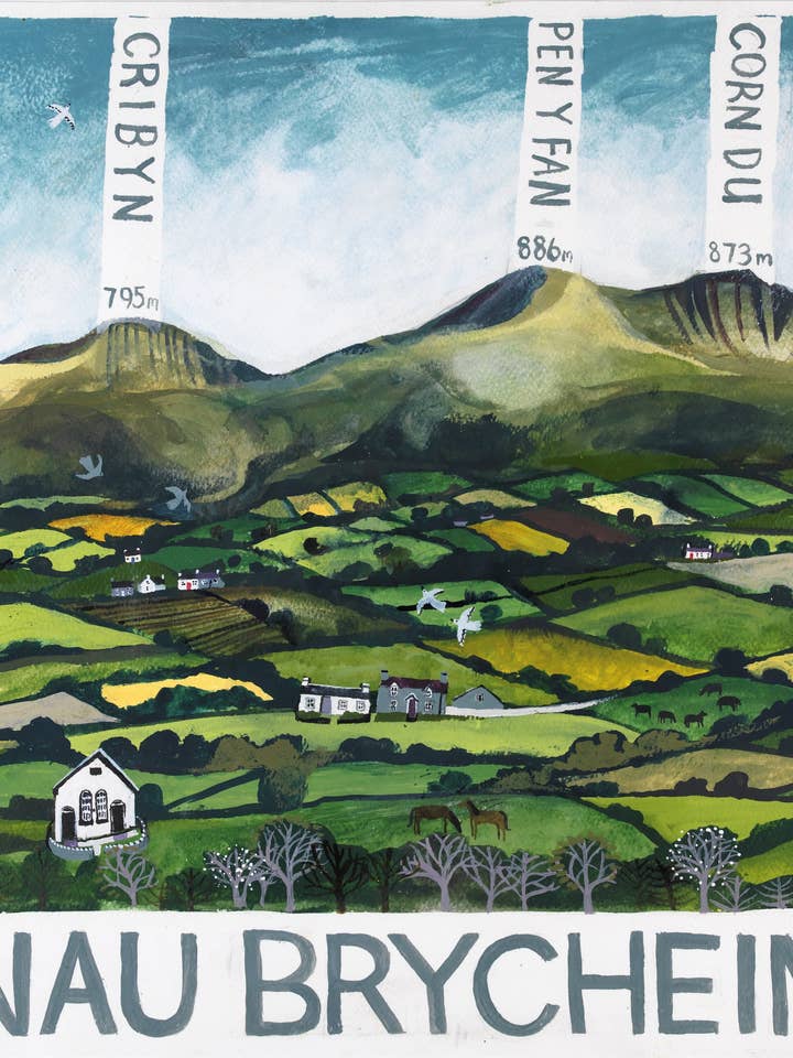 Bannau Brycheiniog Large Greetings Card for wholesale by Driftwood Designs