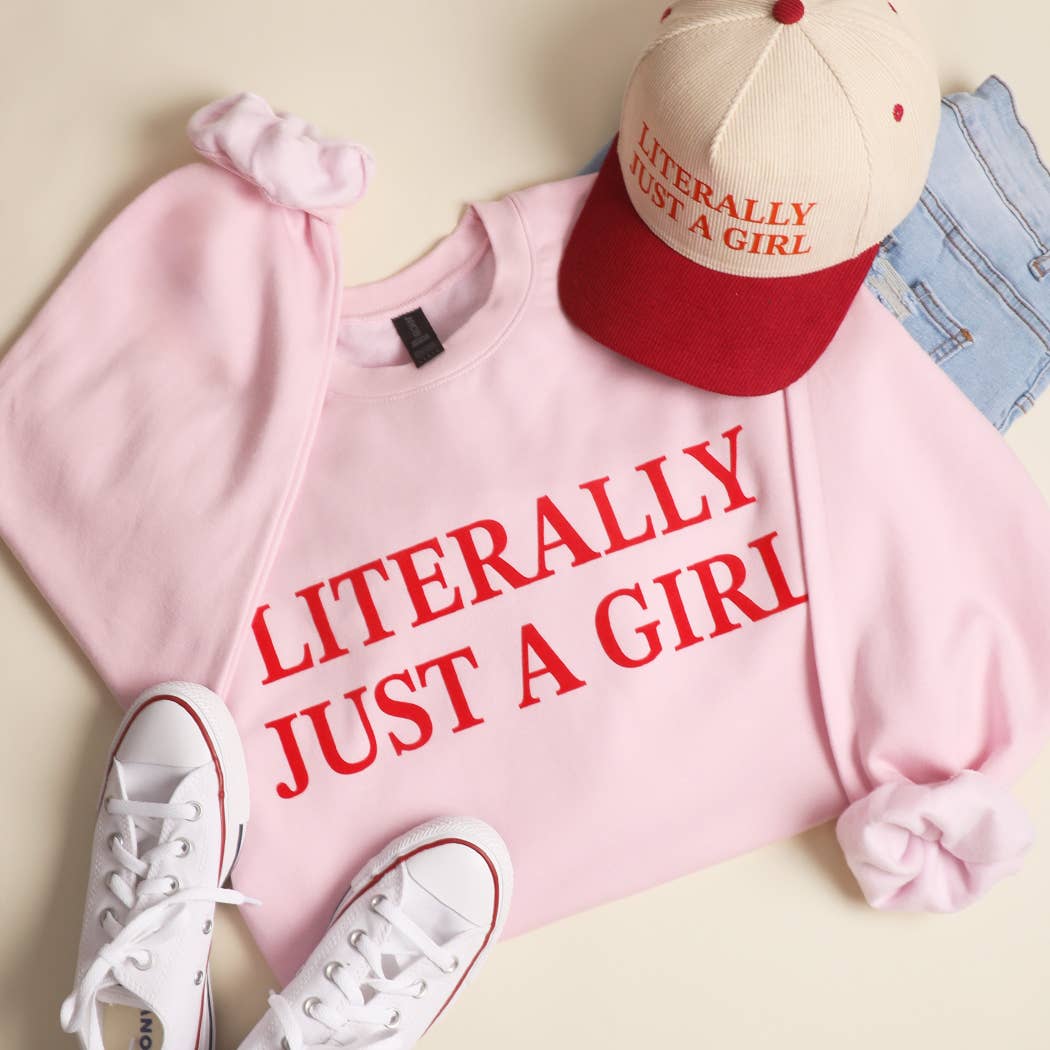 Fashion City - Wholesale Sweatshirt - Unisex - LITERALLY JUST A GIRL MIDWEIGHT Crewneck Sweatshirt8