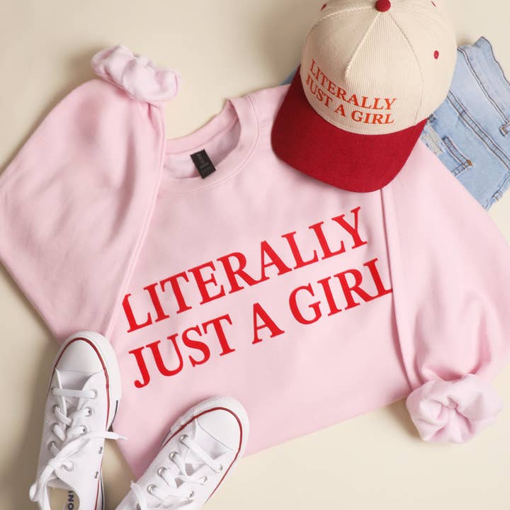 Fashion City - Wholesale Sweatshirt - Unisex - LITERALLY JUST A GIRL MIDWEIGHT Crewneck Sweatshirt8