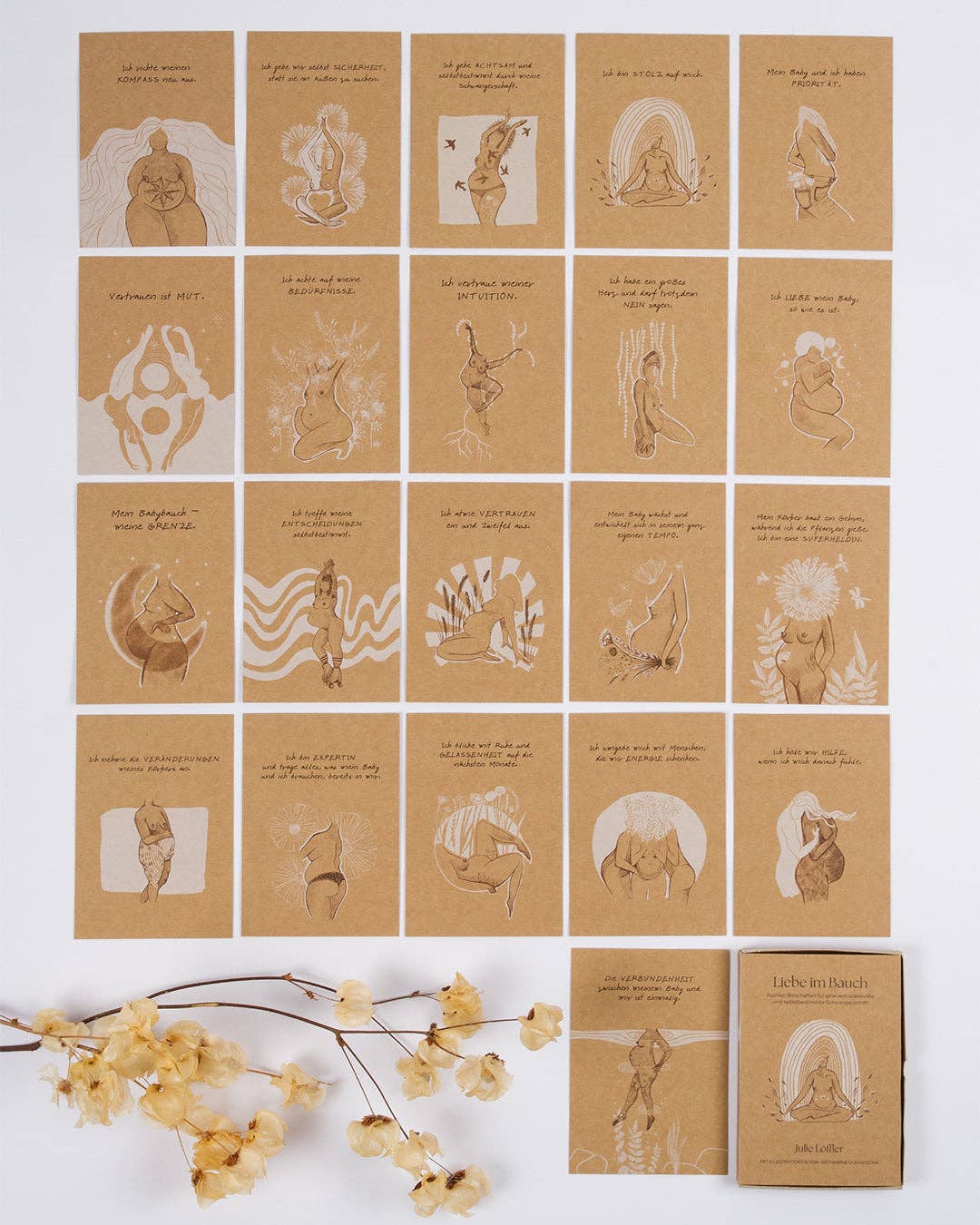 Oh Shanti - Wholesale Stationery/Notecard Set - Sol & Pepper pregnancy affirmation cards3