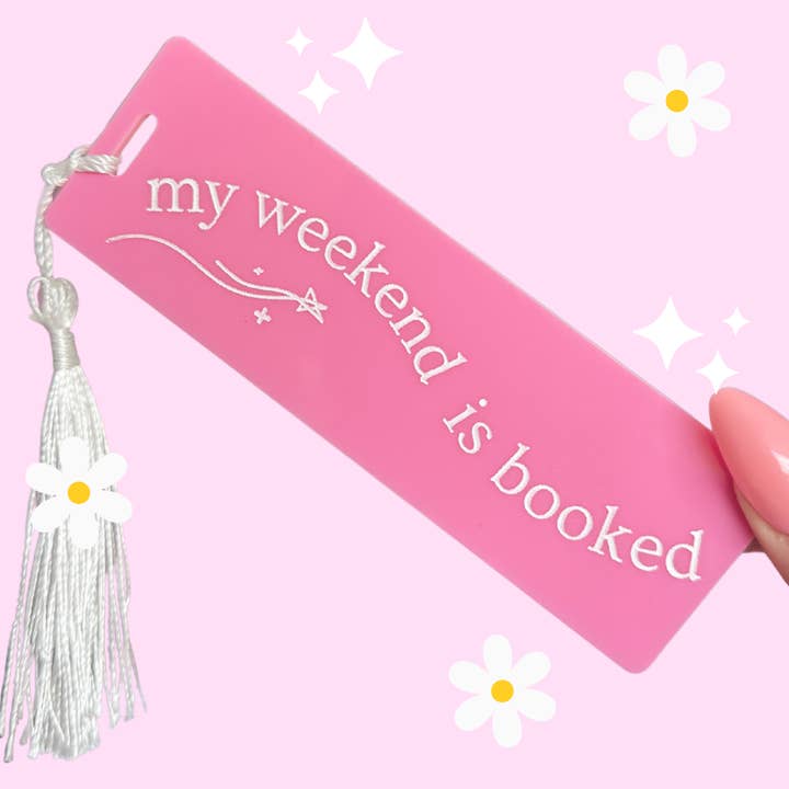 Weekend Is Booked Book Mark (Quirky, Funky, Kawaii,Y2K) for wholesale by Honey Blue Lane