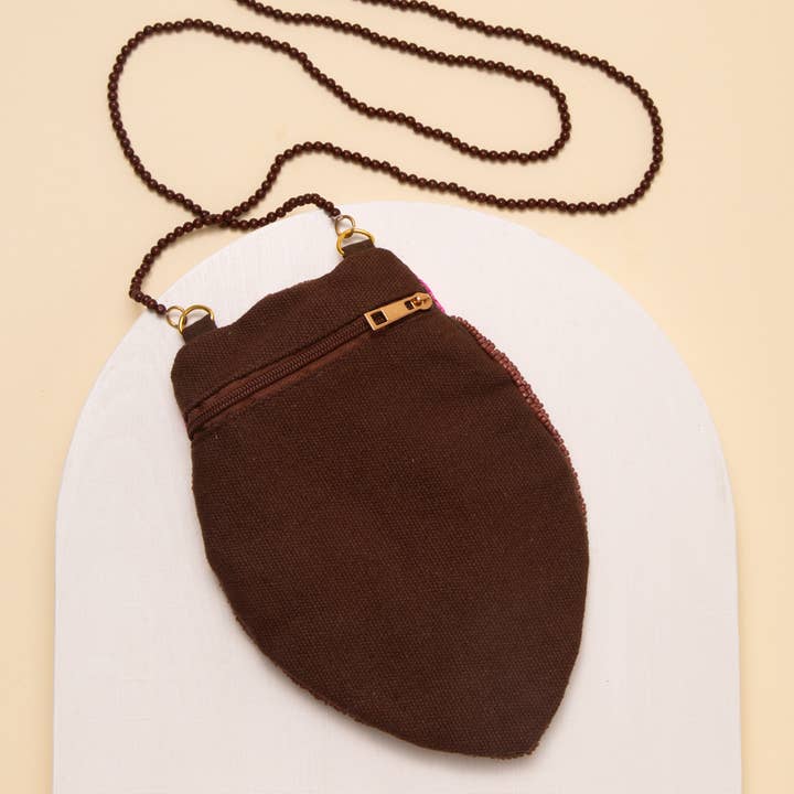 SP Sophia Collection - Wholesale Crossbody Bag - Women's - Sequin & Seed Beaded Pink Ribbon Football Crossbody Bag1