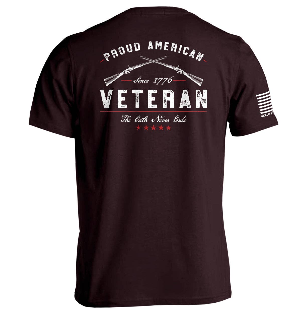 Shield Republic - Wholesale Screen Printed T-Shirt - Men's - Proud American Veteran The Oath Never Ends11