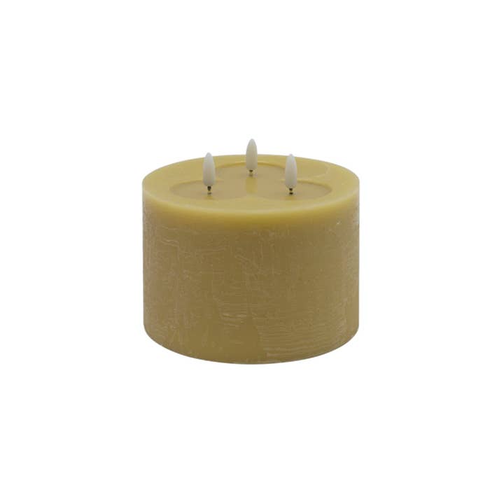 3 wick Small Dark Champagne Flameless Candle for wholesale on Faire